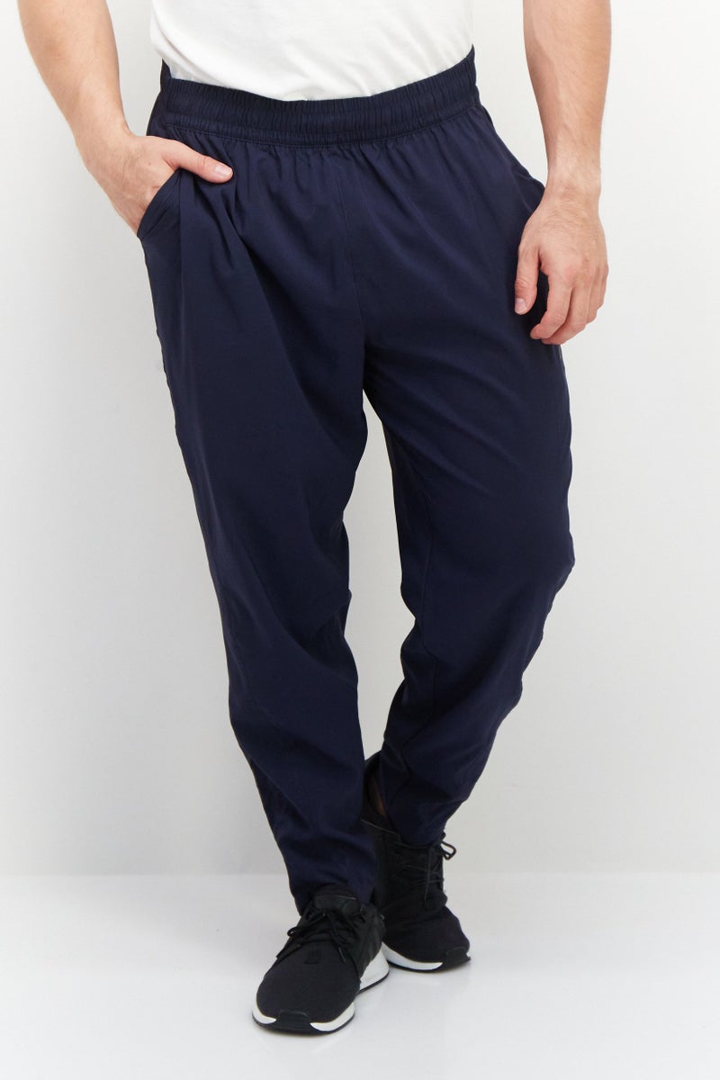 PUMA Men Sportswear Fit Drawstring Brand Logo Pant, Navy Blue - Image 1